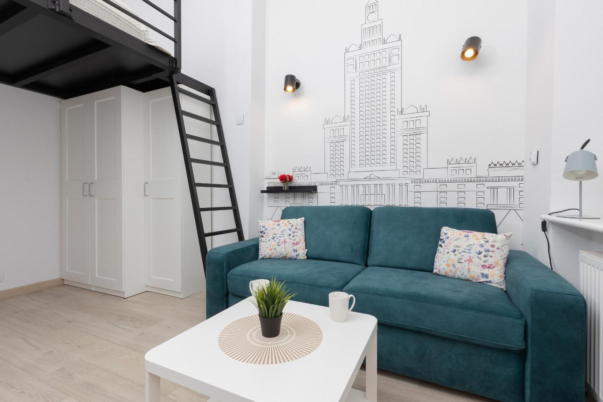 Aleja Wyzwolenia Studio with Mezzanine Warsaw Downtown by Noclegi Renters Eksteriør bilde